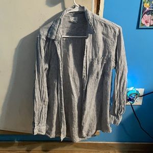 Blue and white shirt